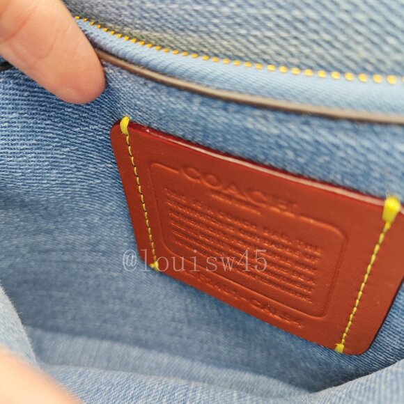 Coach denim blue TIMES SQUARE QUILT TABBY SHOULDER BAG - Picture 6 of 9